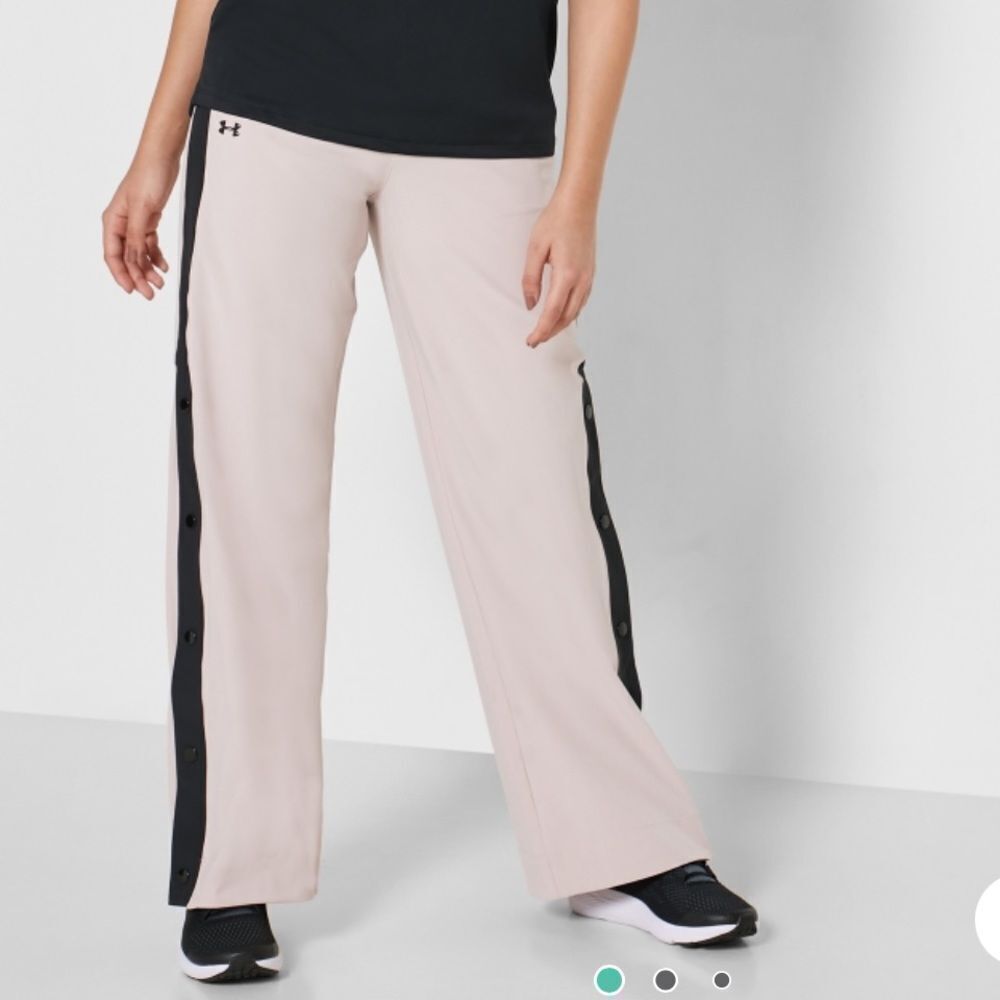 New-Women’s Under Armour Size Lg-Athlete Recovery Track Pants-Light Pink &Black